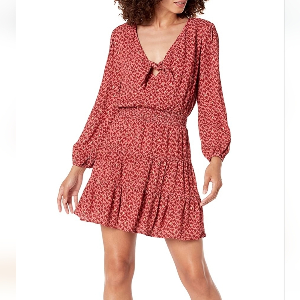 NWT Paige Sandee Dress, Papaya multi,  Medium‎ Women's